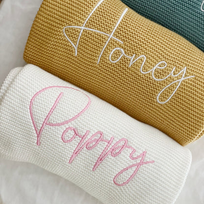 Personalised Blanket Mustard