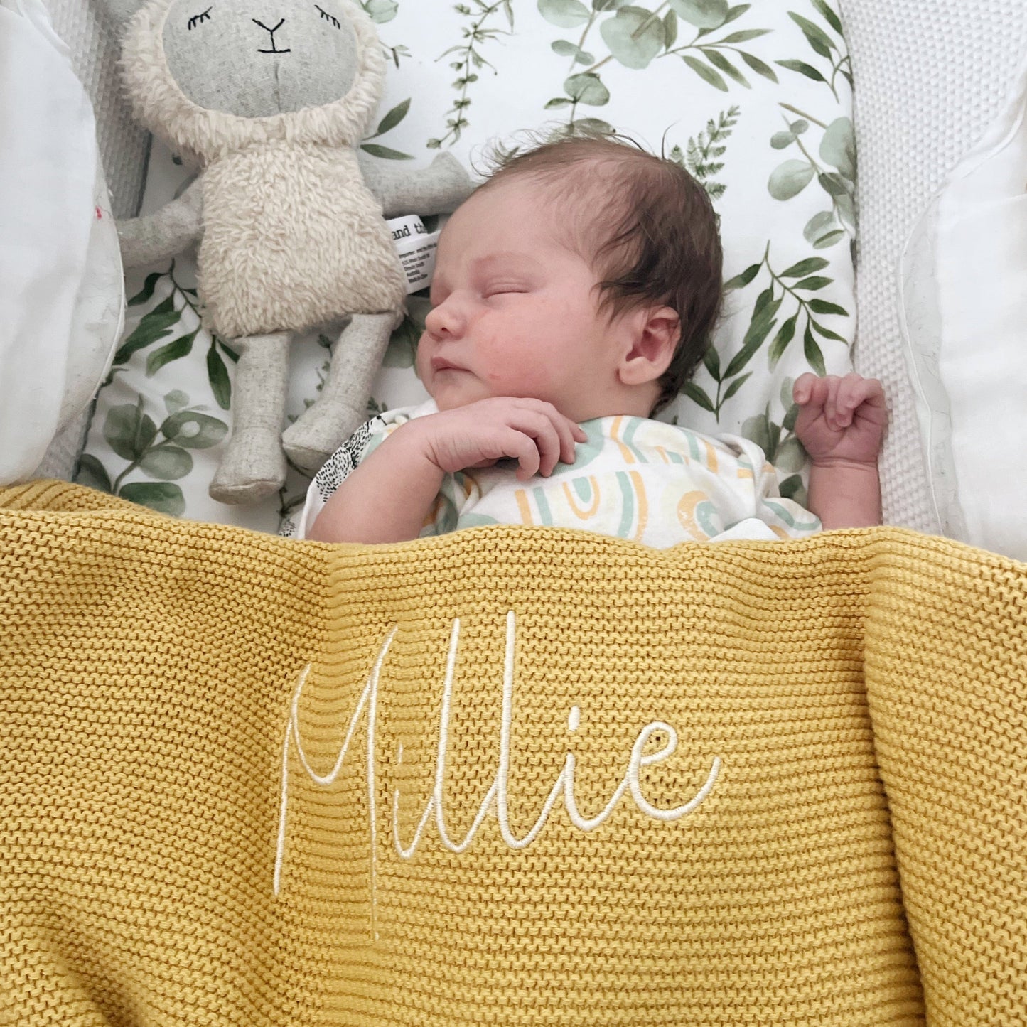 Personalised Blanket Mustard