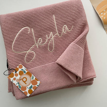 PRE ORDER//Personalised Blanket Rose Pink