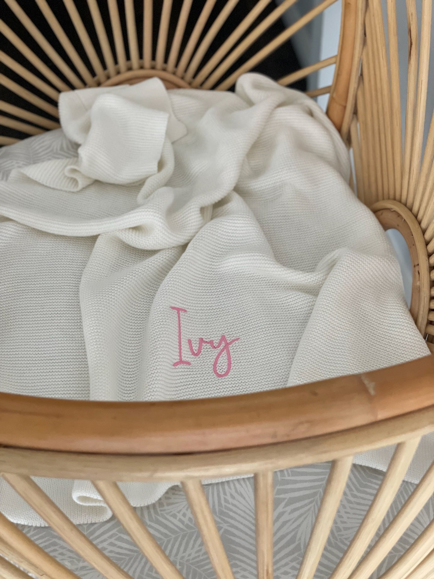 Personalised Blanket Milk White