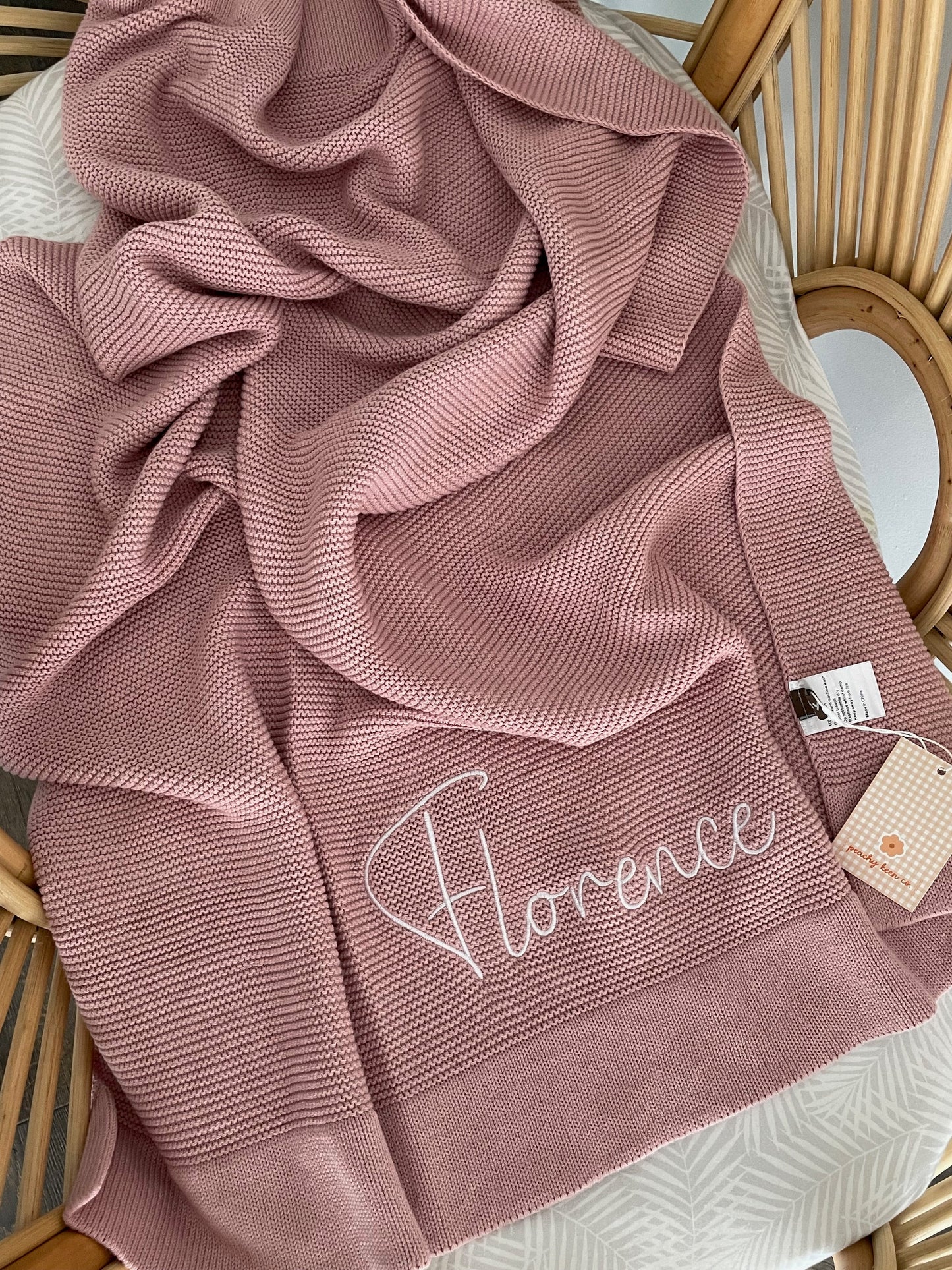 PRE ORDER//Personalised Blanket Rose Pink